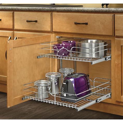 2 tier stainless steel pull out cabinet drawer basket|kitchen cabinet pull out shelves.